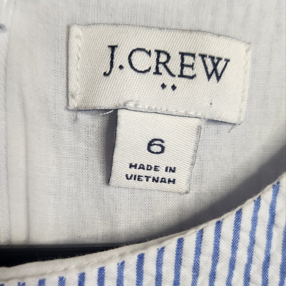 J.Crew Blue Striped Sleeveless Dress - Picture 3 of 3
